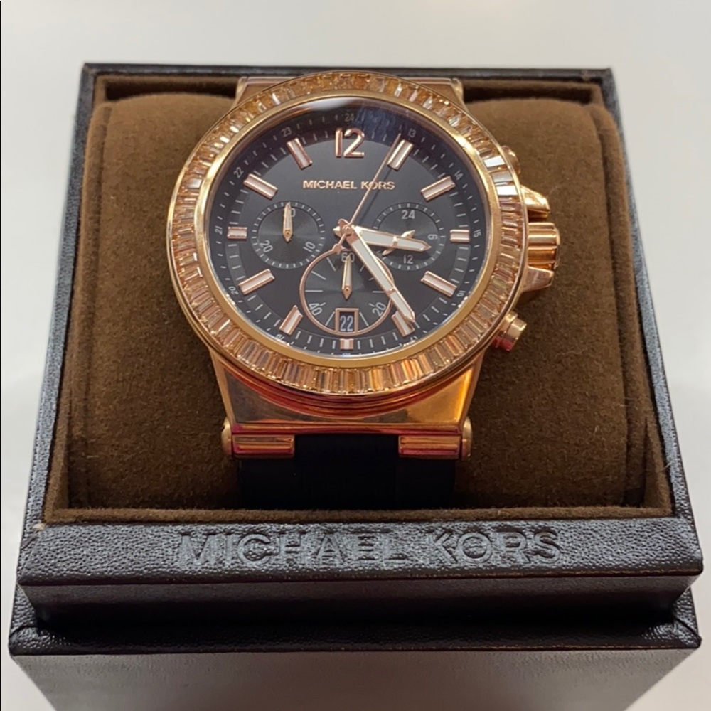 Michael Kors Dylan Rose Gold Baguette Crystals